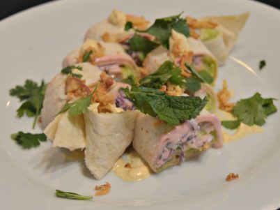 Durum Kebab de langostinos y curry