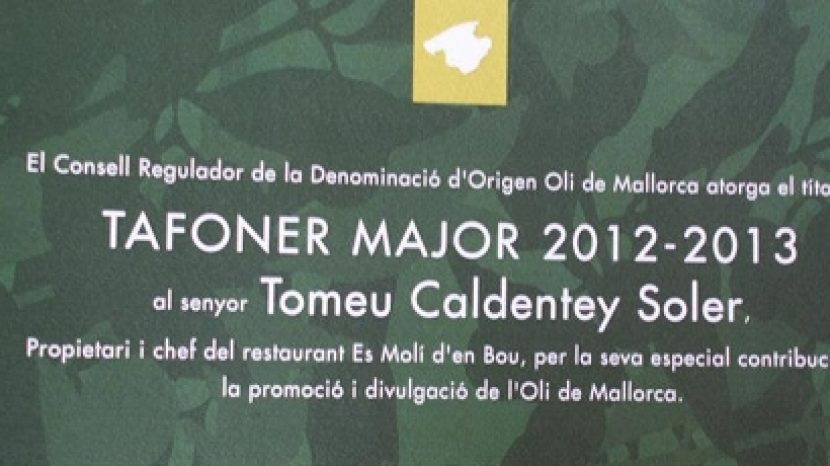 Tomeu Caldentey, nombrado “Tafoner Major 2012”