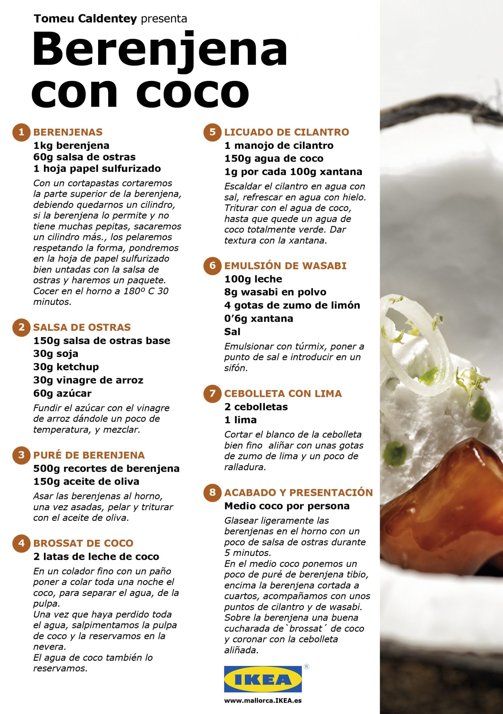 Receta de Berenjena con coco, por Tomey Caldentey en #algosecocinaenIKEA