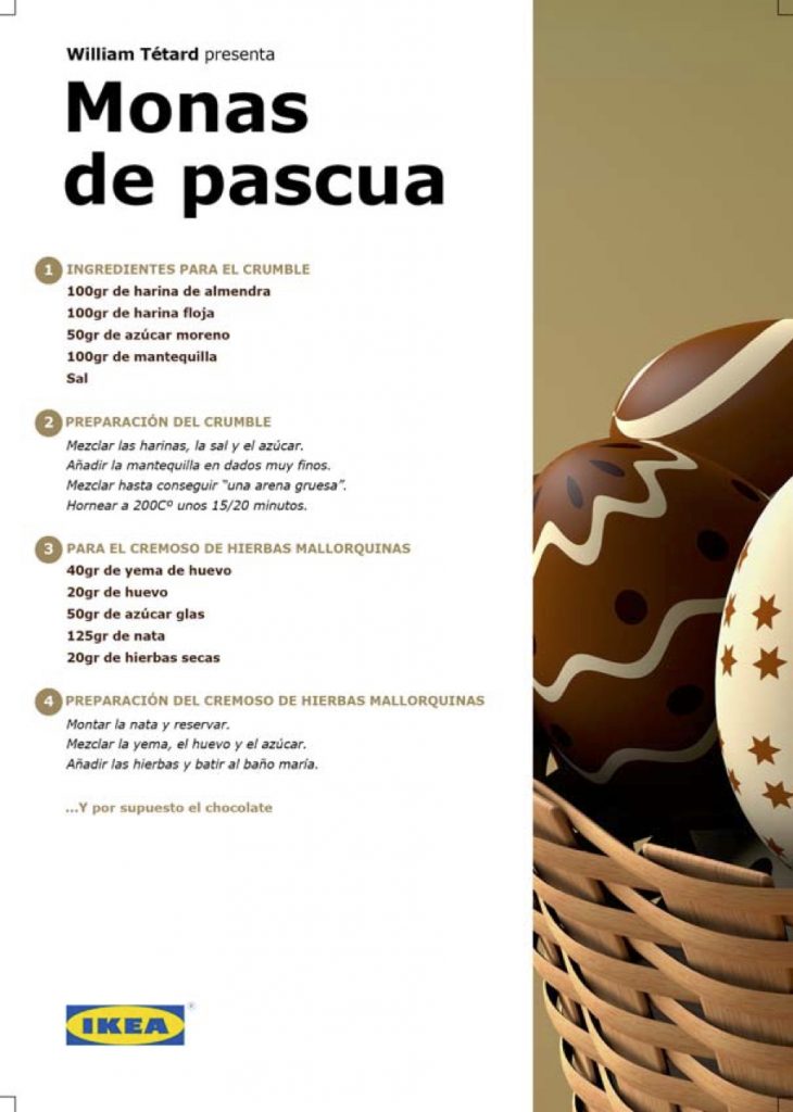 Receta - Monas de Pacua, por William Tétard en #algosecocinaenIKEA