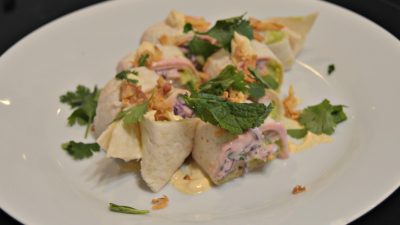 Durum Kebab de langostinos y curry