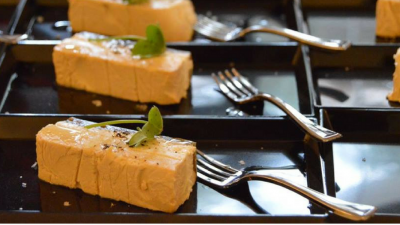 Terrina de foie, requesón y figat