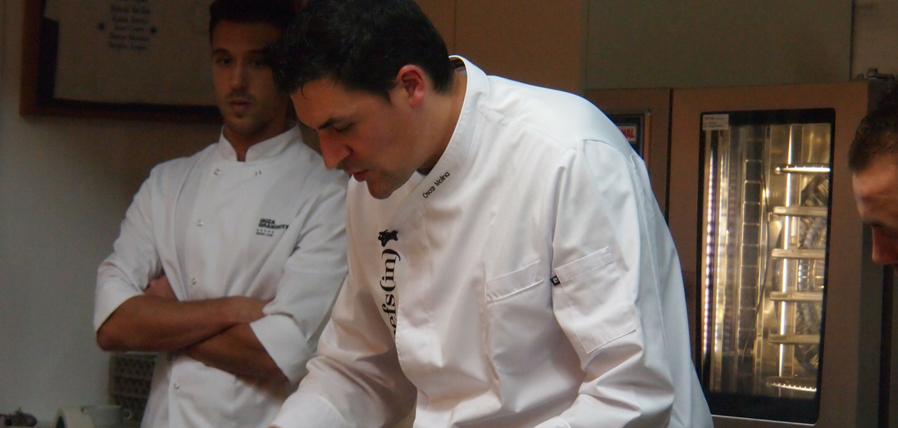 Óscar Molina, chef de La Gaia, en un curso a4manos de Chefsin