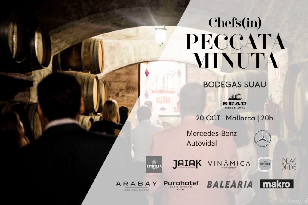 ¡Nota importante!

Inicialmente este Peccata Minuta iba a realizarse en las instalaciones de Purobeach Palma, pero debido a las previsiones meteorológicas adversas, hemos decidido trasladar el evento a Bodegas Suau, que cuenta con espacios cerrados, diáfanos y, sobre todo, protegidos de las inclemencias del tiempo. Agradecemos a Purobeach Palma su implicación en el evento y estamos seguros de que más adelante podremos intentarlo de nuevo!