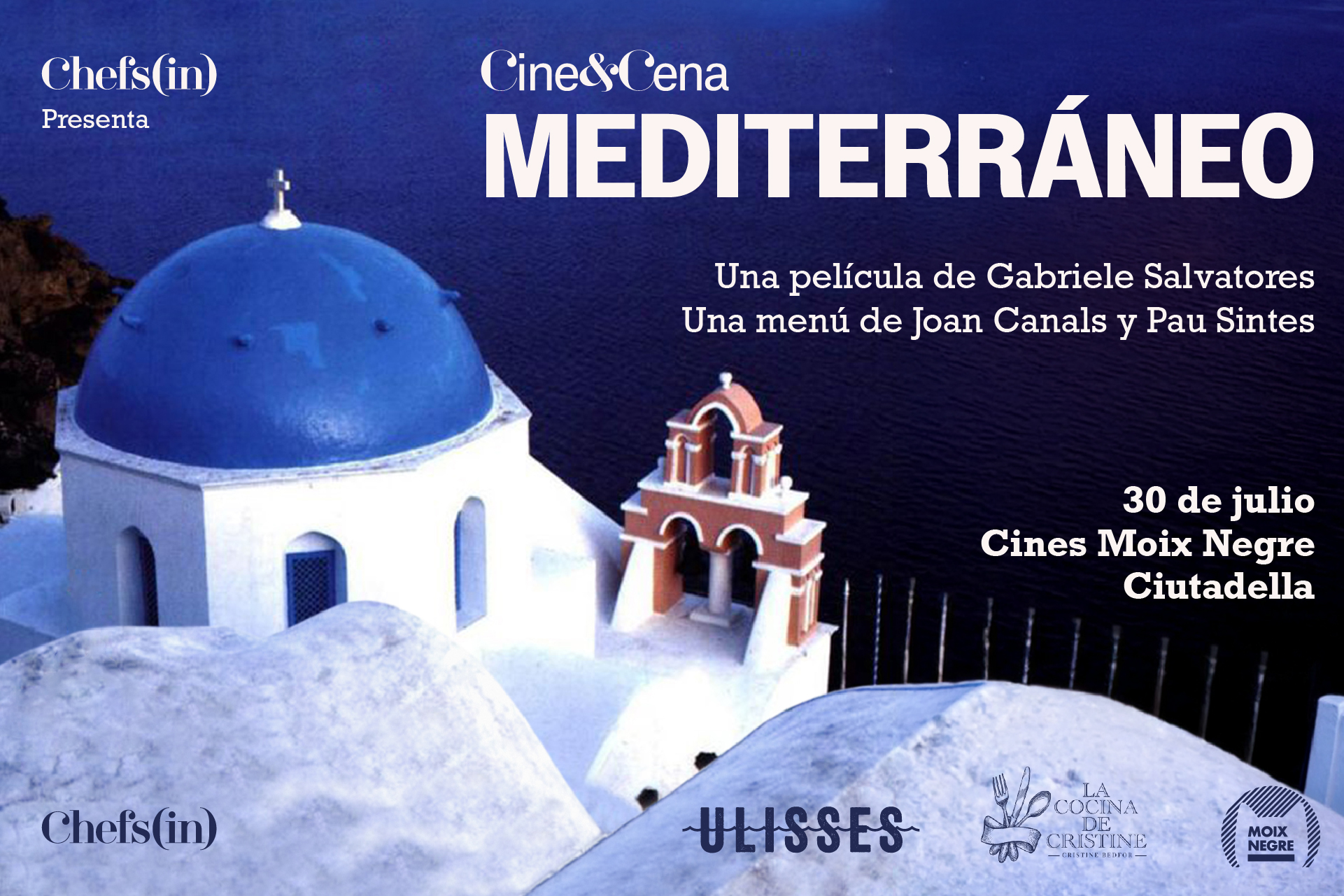 Cine&Cena - Joan Canals - Pau Sintes - 30 de julio - ciutadella